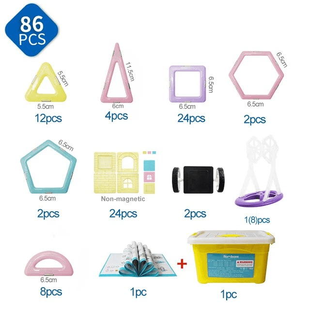 Magnectic colorful blocks - Carpe Toys