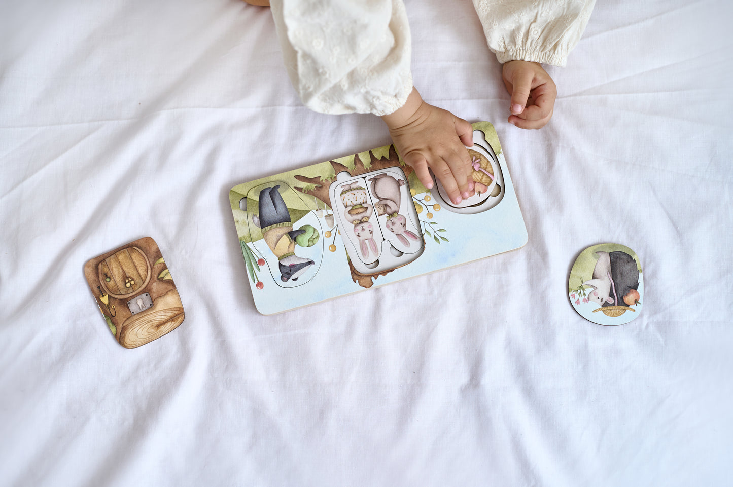 Hares familj träpussel