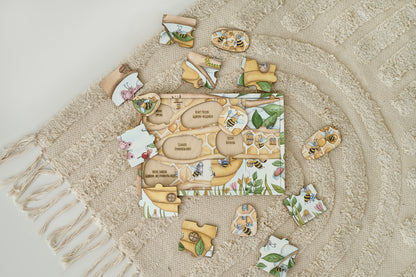 Where Honey Bees Live Wooden Puzzle