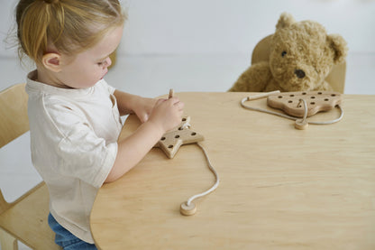 Wooden Lacing Toys (Star, Moon or Cloud)